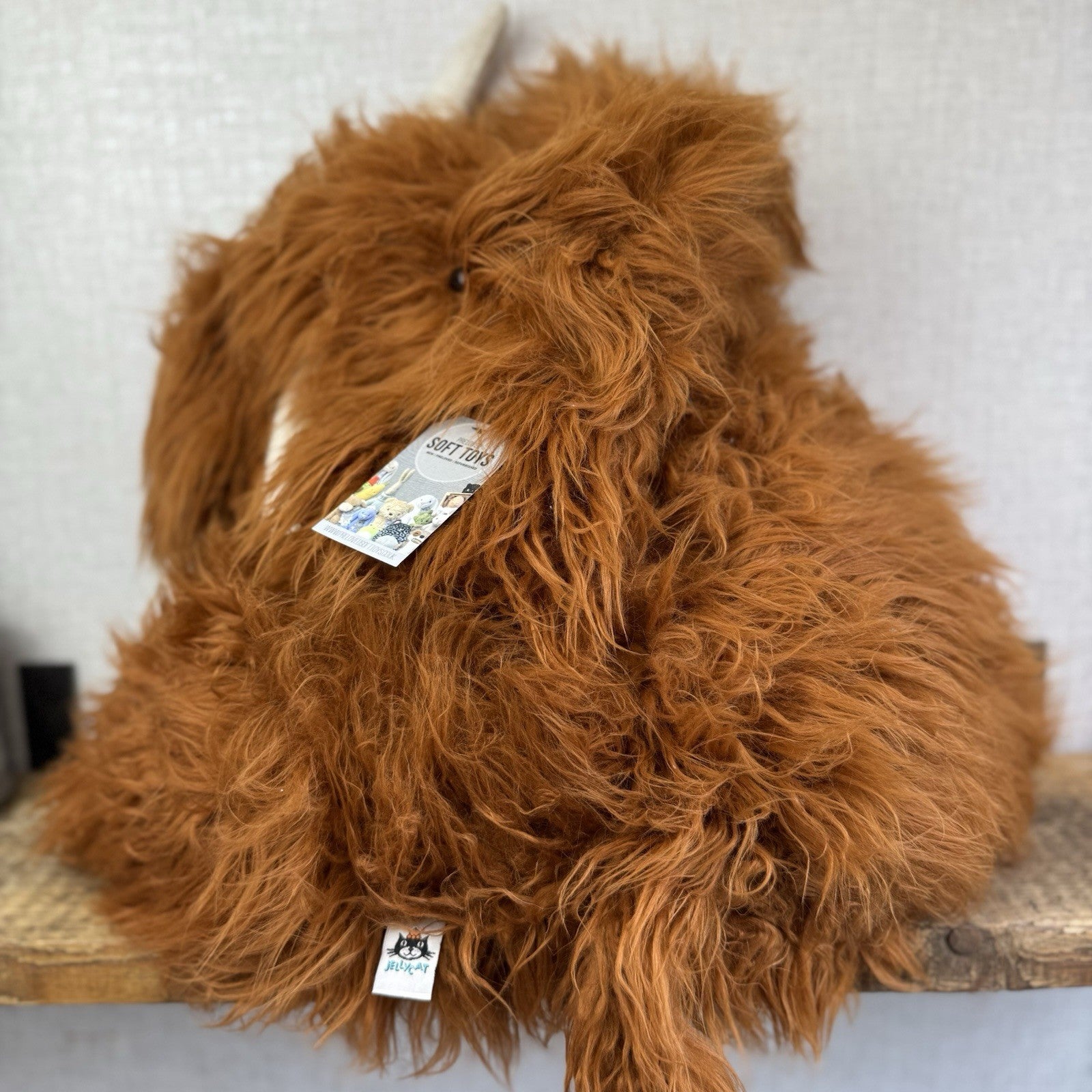 Jellycat Huge Truffles Mammoth - Huge Curly Hair Truffles Soft Toy Beanie 26"