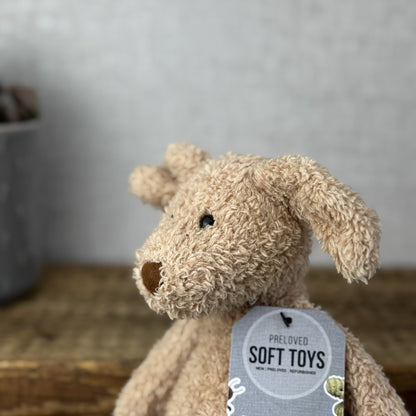 Jellycat Chouchou Puppy Dog - Beige/Light Brown Beanbag Soft Toy Retired 10"