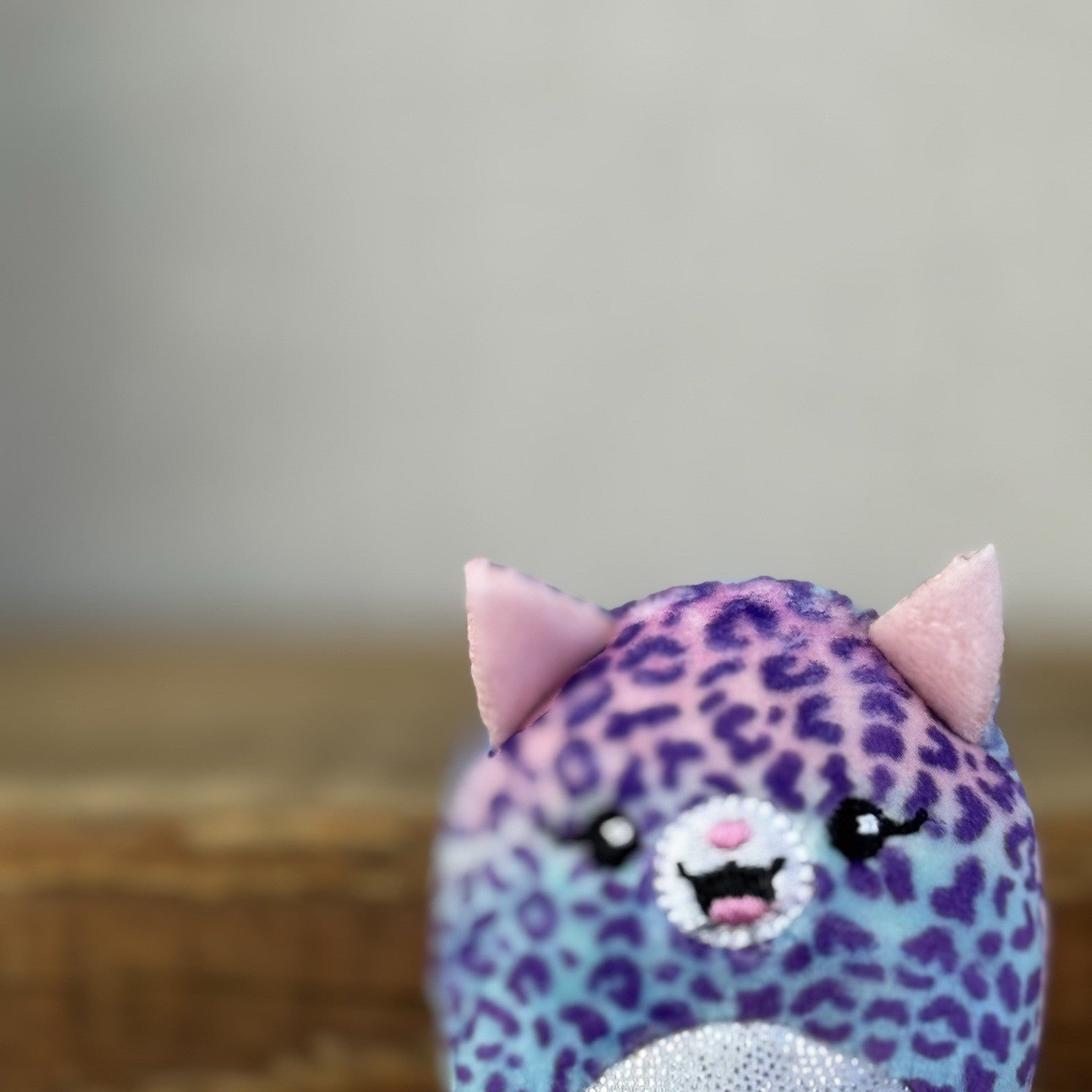 Squishmallow Squishville Kat The Leopard - Purple Glittery Leopard Mini Tiny 2”