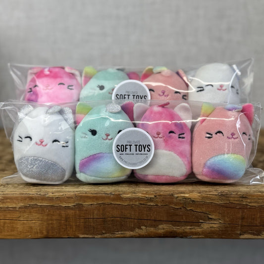 Squishmallow Squishville - (Caticorn Squad Unicorn Cat x4 Pink/Purple Bundle