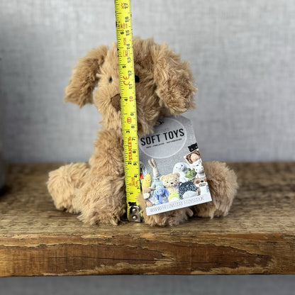 Jellycat Small Fuddlewuddle Puppy - Small Sitting Textured Honey Dog Retired 6"