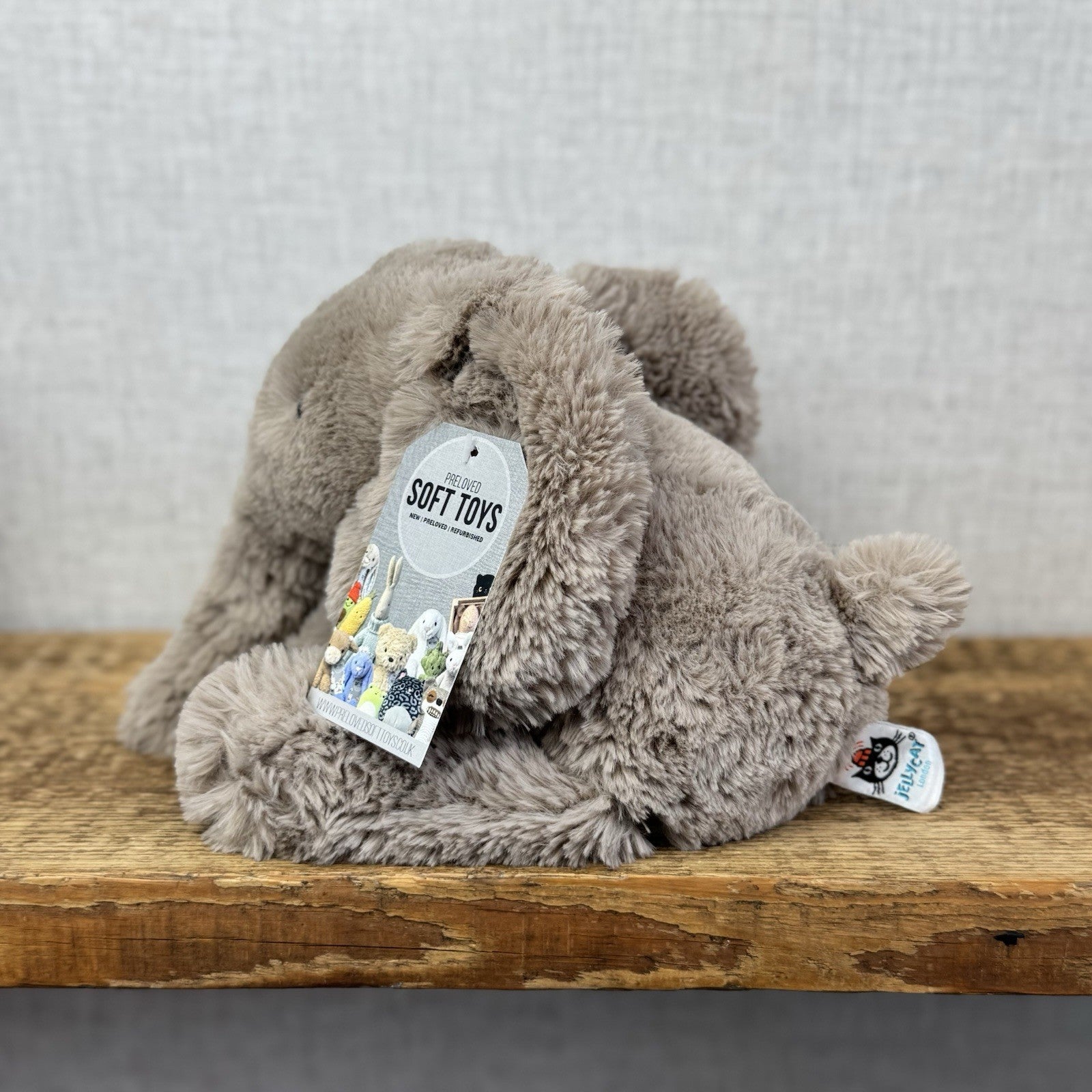 Jellycat Meduim Smudge Elephant Retired OG First Release Grey Elephant 16"