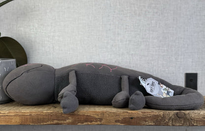 Jellycat Zaggy Chameleon - Green Chameleon Soft Toy Beanie Large Grey/Pink 19”