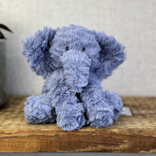 Jellycat Small Fuddlewuddle Elephant - SMALL Size Rare And Retired Blue 6”