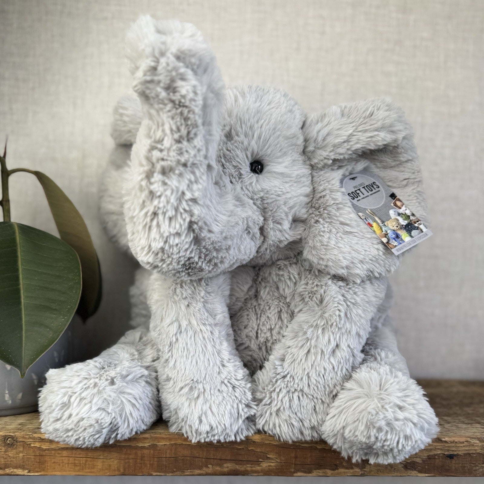 Jellycat Wanderlust Elly - Large Super Soft Floppy Elephant Jellycat Beanie 16”