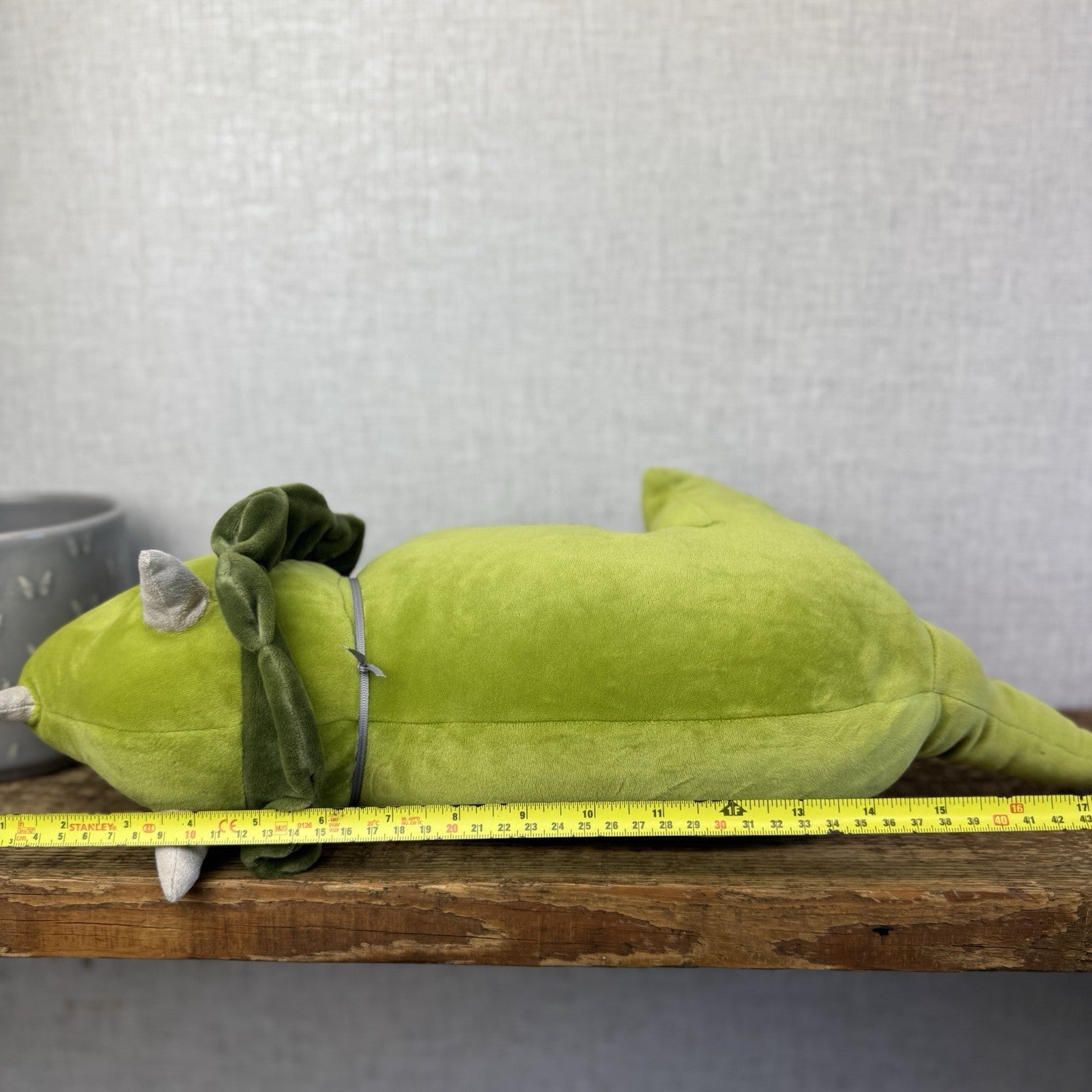 Jellycat Medium Mellow Mallow Dinosaur - Green Triceratops Squishy Plush Beanie