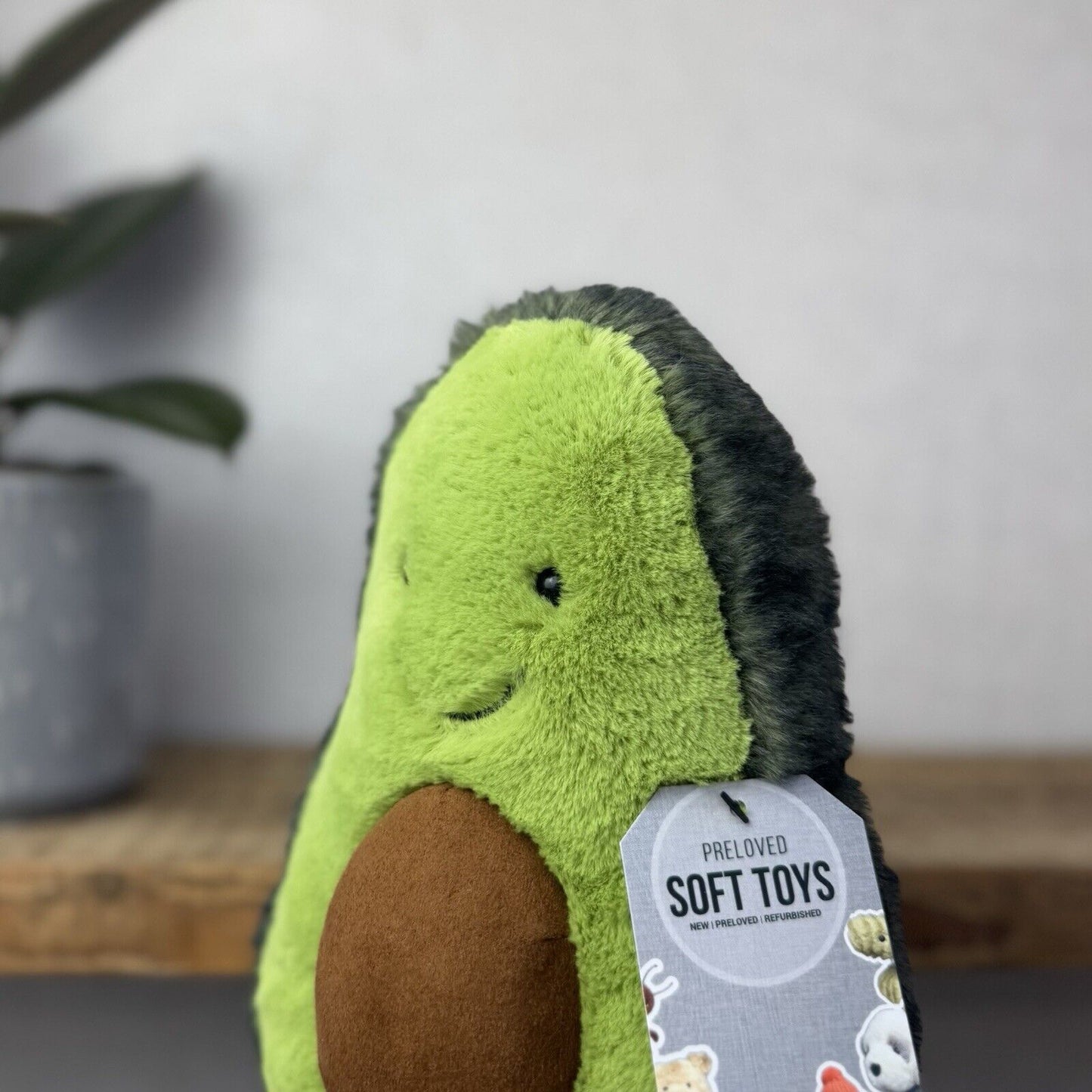 Jellycat Amuseable Avocado Medium - Soft Toy Food Play Green Fluffy Avocado 12”