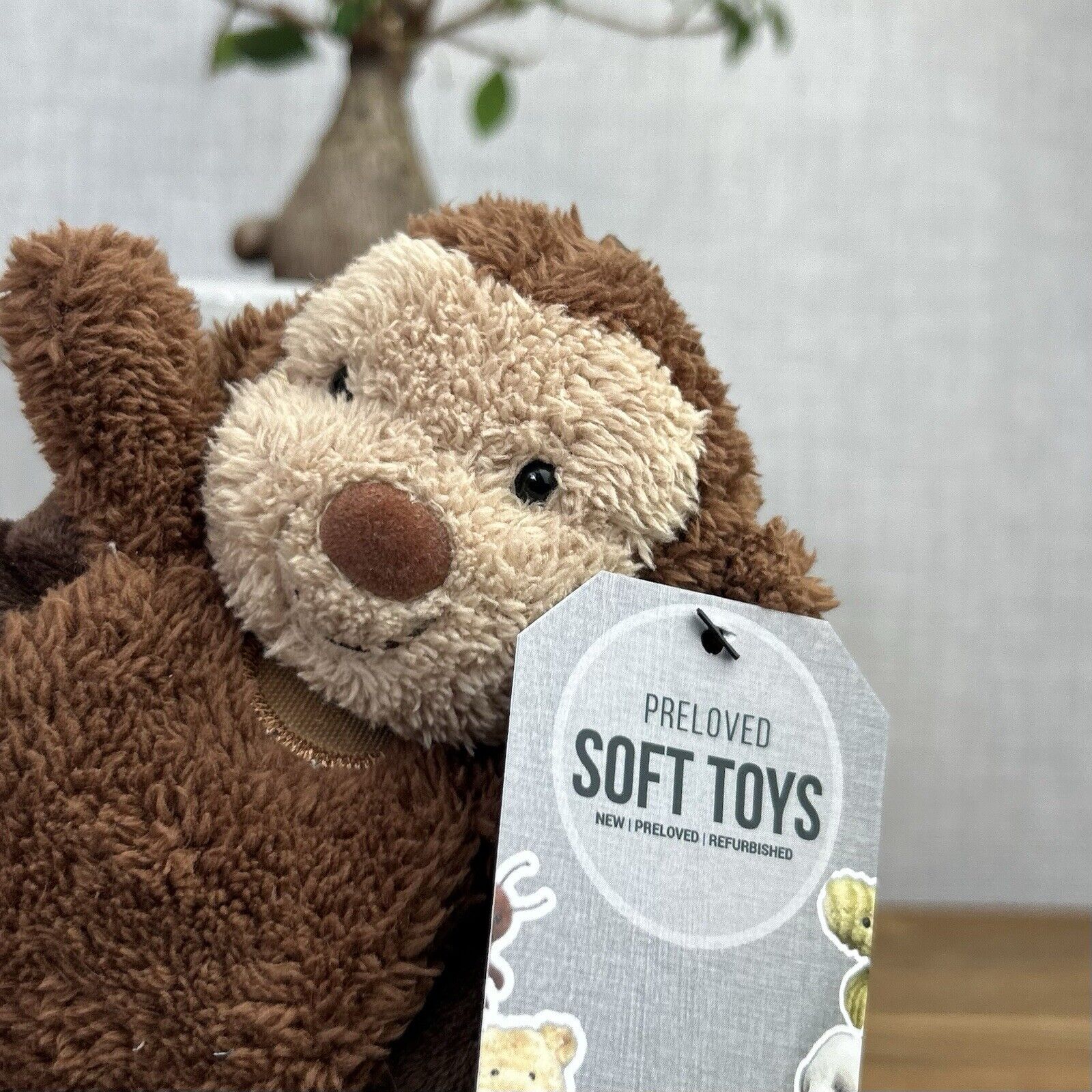 Jellycat Nugget Monkey Soother - Roll Up Monkey Baby Comfort Blanket Soft Toy
