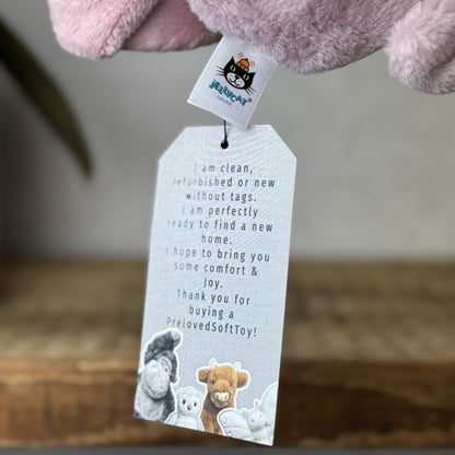 Jellycat Sienna Pink Seahorse Soother - Pink Comfort Blanket Soother Retired