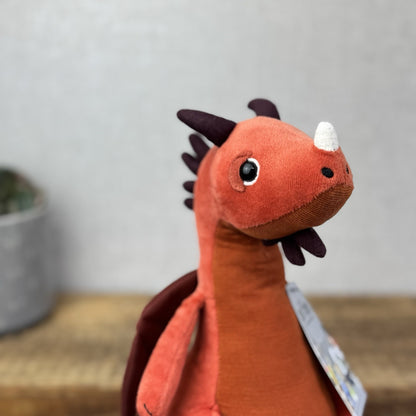 Jellycat Paprika Dragon - Red Retired Jellycat Dragon Soft Toy Plush Beanie 12"