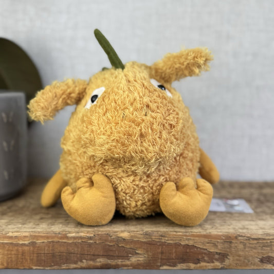 Jellycat Jubjub Yonnie - Yellow Curly Fur Alien Soft Toy - Monster/Alien 9”