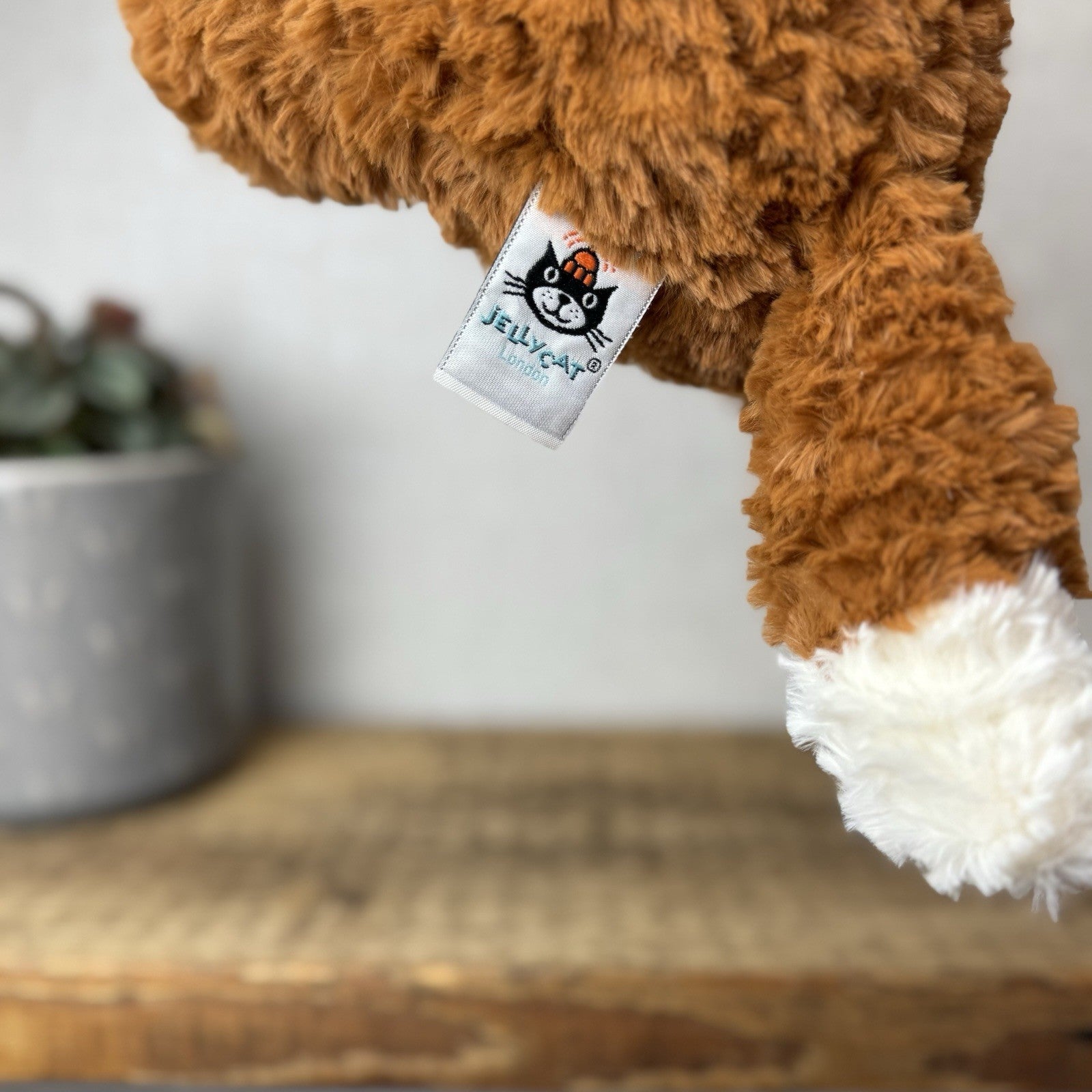 Jellycat Medium Fuddlewuddle Fox - Textured Sitting Fox Wild Soft Toy Beanie 8"