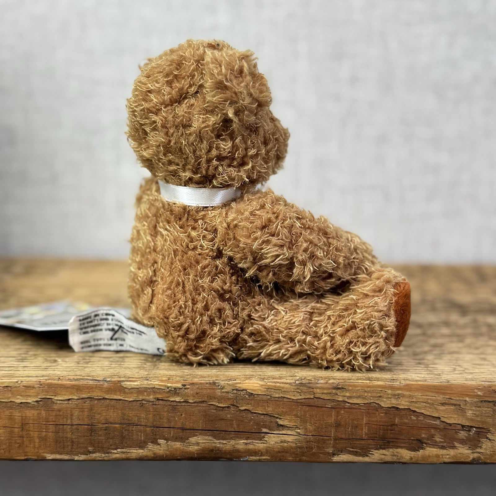 Keel Toys Small Traditional Beanie Bear Soft Toy - Small Beanie Curly Brown Bear