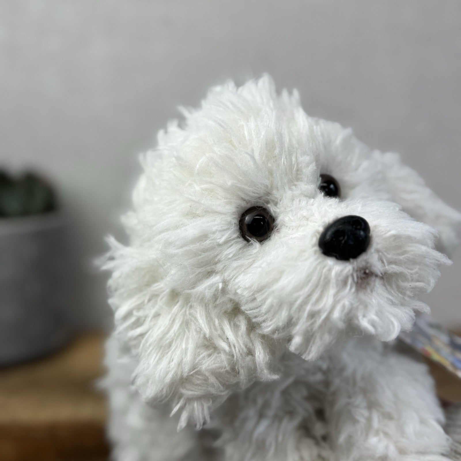 Russ Misty Bichon Frise - White Scruffy Fluffy Soft Toy Dog Plush White 13”