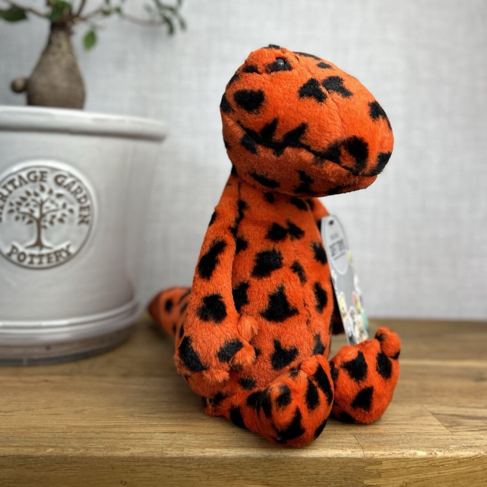 Jellycat Syd Salamander - Red Spotty Beanie Lizard Plush Medium 12”