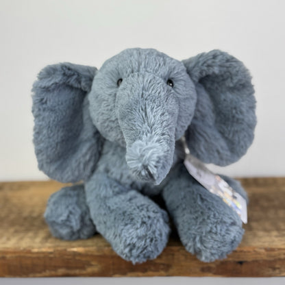 Jellycat Medium Huggady Elephant - Blue Beanie Elephant Rare/Retired 11"
