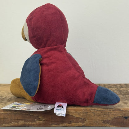 Jellycat Belby Parrot - Retired Velour Bird Plush Parrot Push Red/Blue 10"