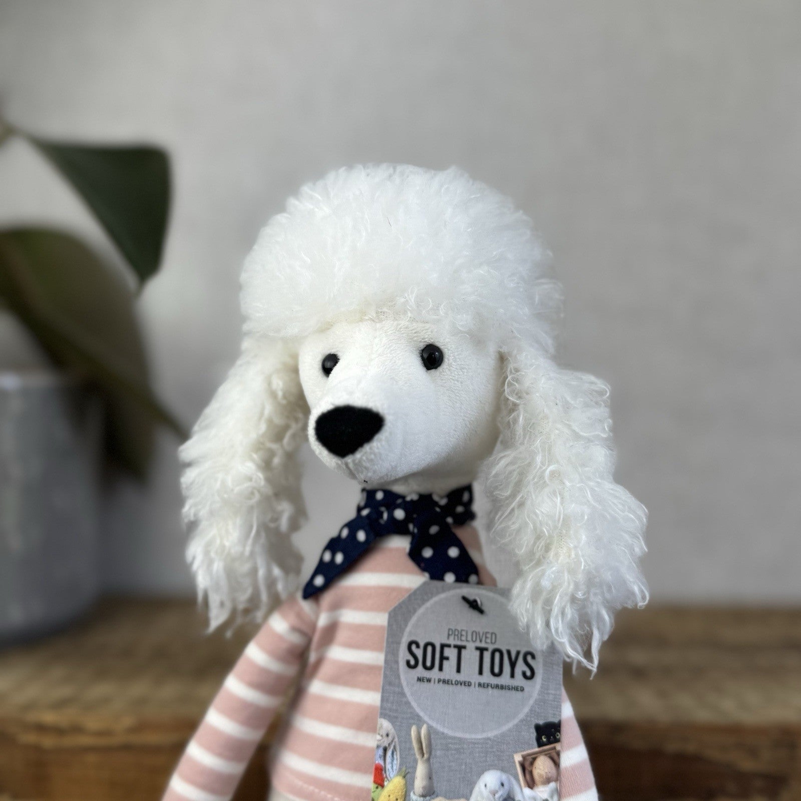 Jellycat Beatnik Buddy Poodle - White Puppy Dog In Jumper Scandi Cute Plush 12”