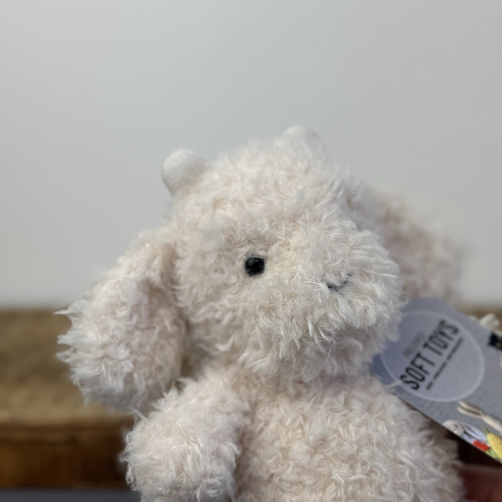 Jellycat Little Goat - Small Curly Hair Goat Beige Small Farm Animal NWOT 7"