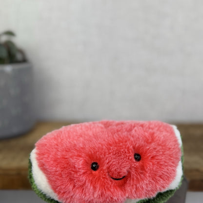 Jellycat Small Amuseable Watermelon Slice Fluffy Melon Soft Toy Rare Retired 6”