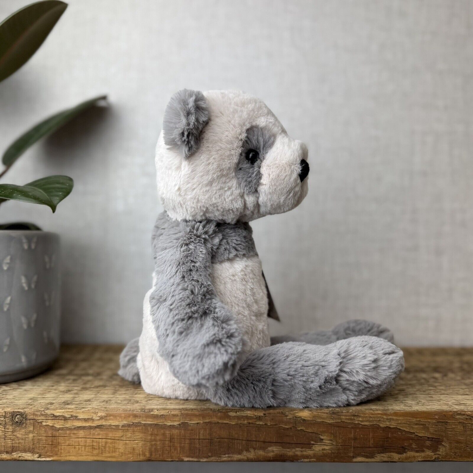Jellycat Medium Buckley Panda - Snugglet Panda - Grey & White Beanie Panda 14”