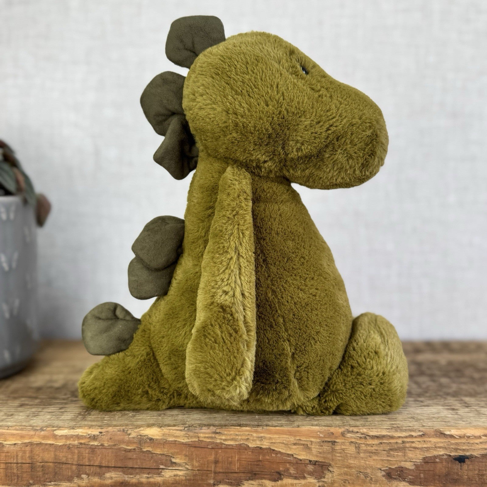 Jellycat Medium Bashful Dino - Medium Bashful Green Dinosaur Soft Toy 12"