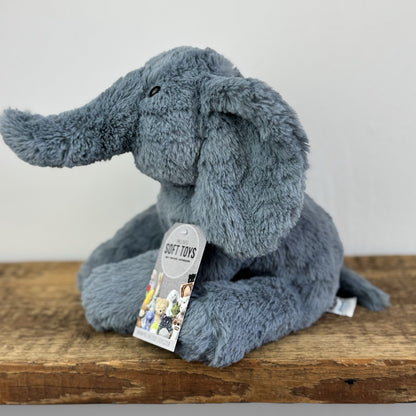 Jellycat Medium Huggady Elephant - Blue Beanie Elephant Rare/Retired 11"