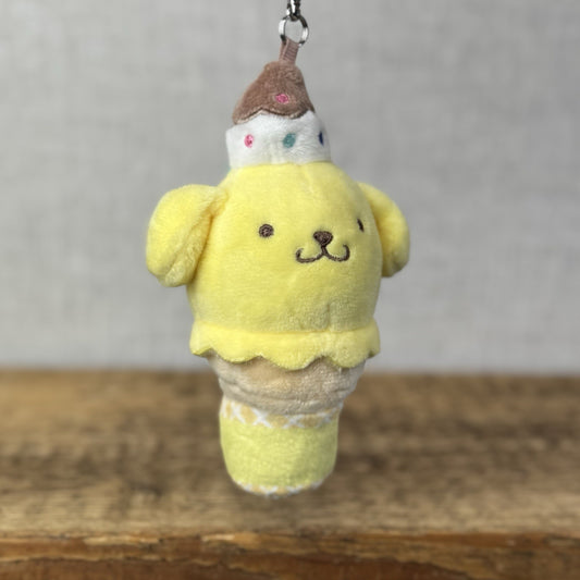 Gund Sanrio Hello Kitty And Friends Keyring - Pompompurin Ice Cream Yellow