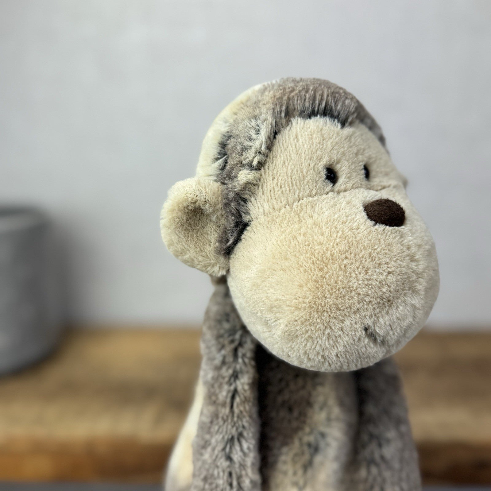Jellycat Medium Mattie Monkey - Woodland Grey/Brown Mix Monkey With Tags 16"
