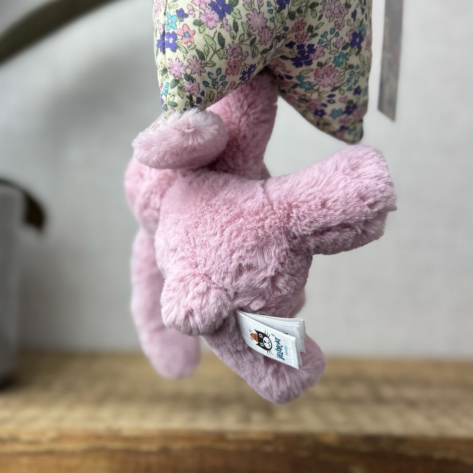 Jellycat Blossom Bunny Musical Pull - Lullaby Mobile Baby Music - Tulip Pink Toy