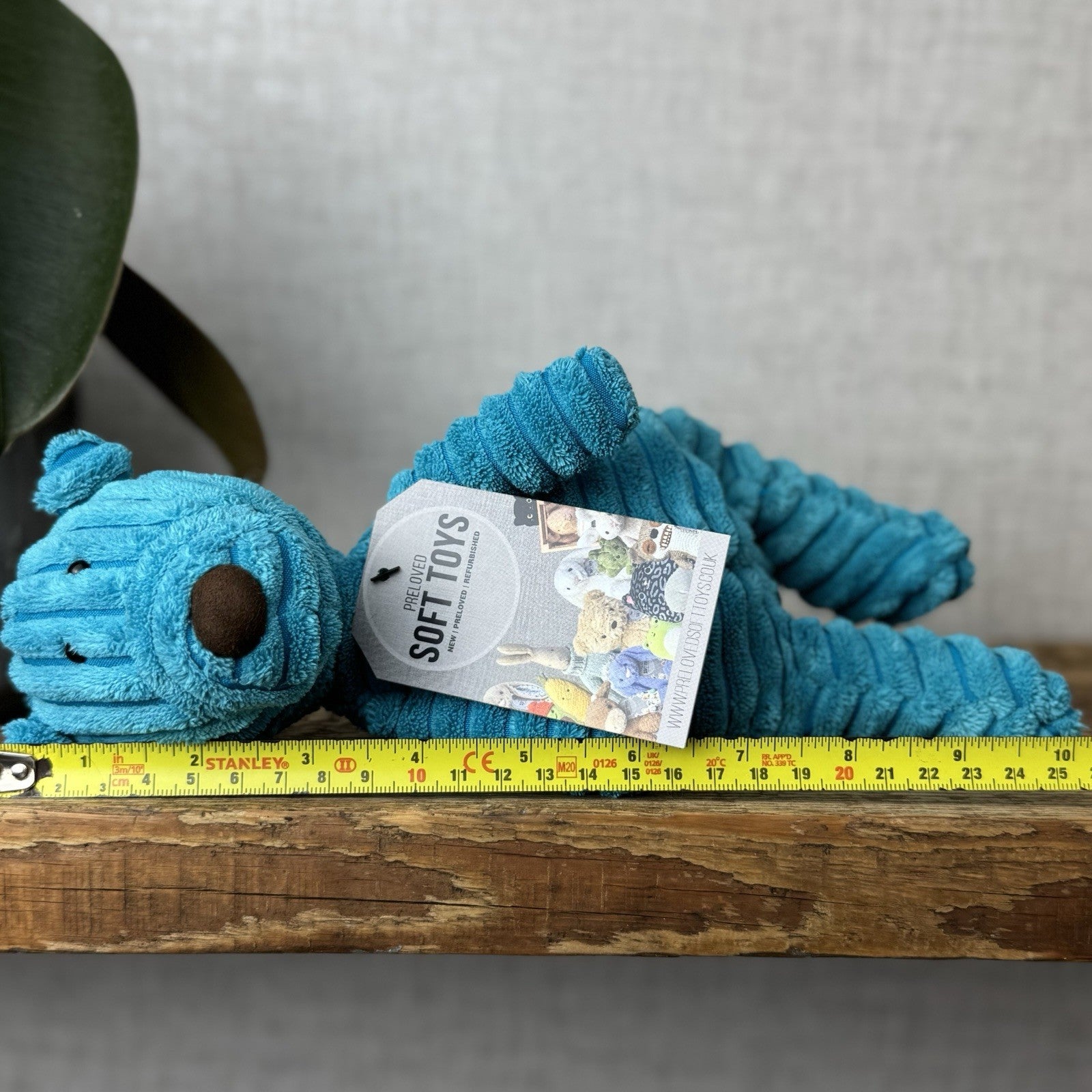 Jellycat Small Cordy Roy Ted Teddy Bear Blue Soft Toy Plush Beanie Retired 9”