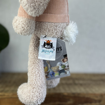 Jellycat Jumble Bunny - Cute Rabbit Plush In Pink Jumper Retired Rare Beanie 12”