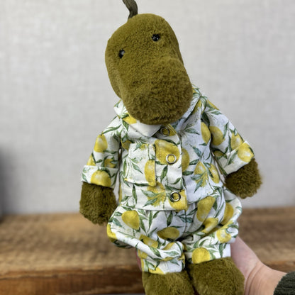 Bespoke Lemon Grove PJs - Handmade Fit Jellycat Medium Bashfuls (Clothes Only)