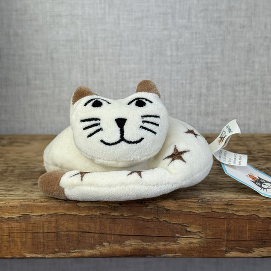 Jellycat Natural Nap - Retired 1998 Cream Cat Stars/moons Vintage With Tags 4”
