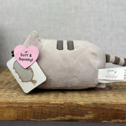 Gund Pusheen Cat Log Plush Retired Grey Tabby Cat 6"