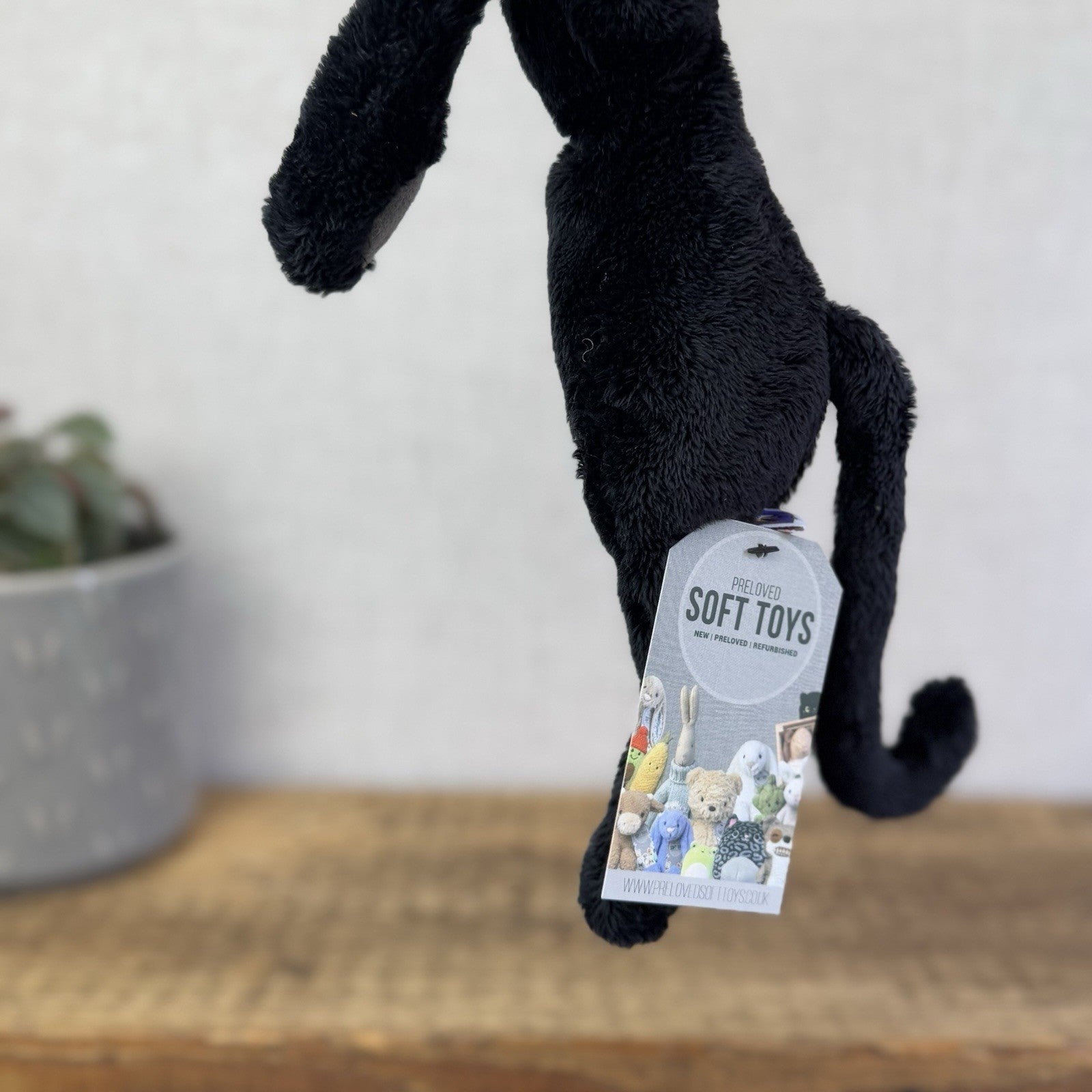 Manhattan Toy Lanky Cats Ziggy - Black Floppy Kitten Soft Toy Without Tag 13”