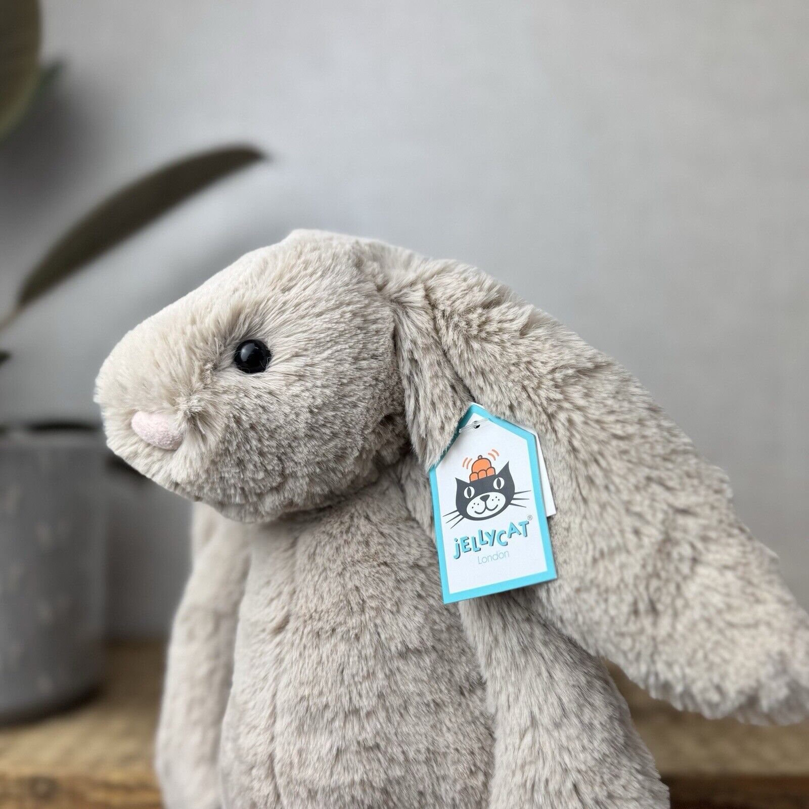 Jellycat Medium Bashful Beige Bunny - Light Brown Bunny Soft Toy Beanie 12” (1)