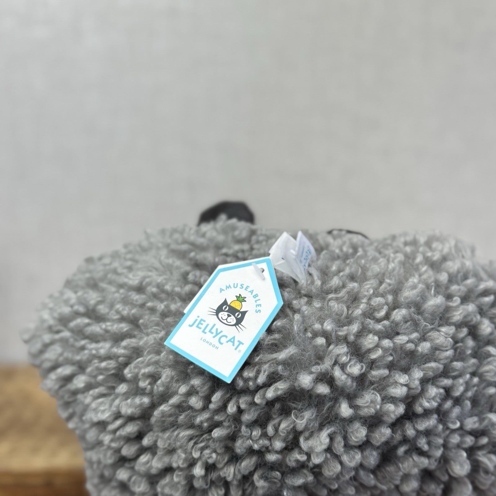 Jellycat Amuseable Storm Cloud - Grey Grumpy Cloud Plush Beanie NWT 10"