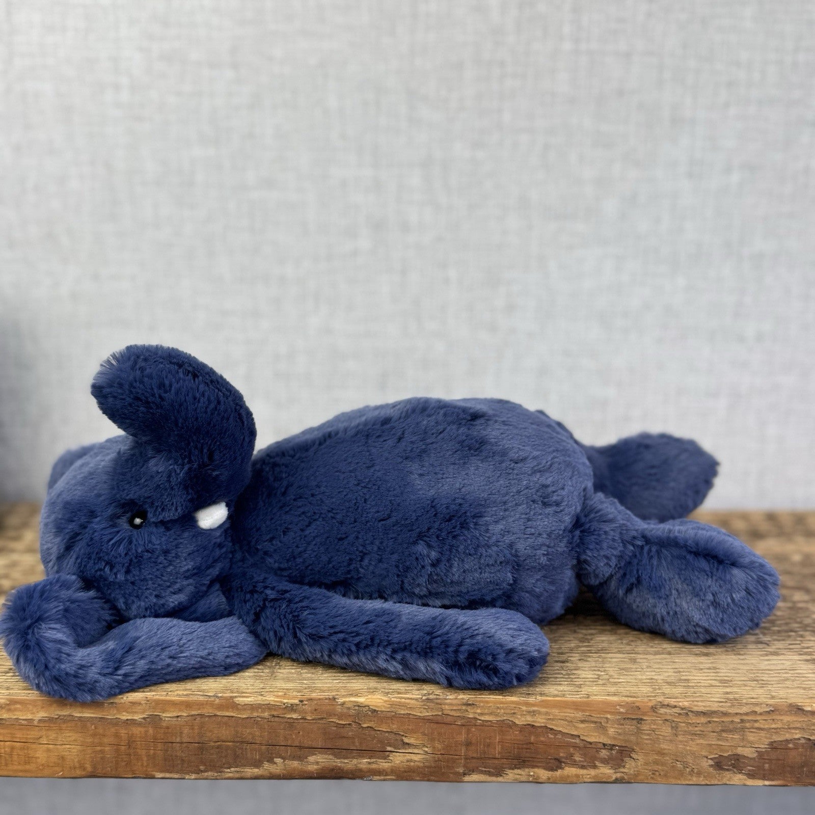 Jellycat Medium Bashful Navy Blue Elephant - Medium Blue With Tusks 12” BNWT