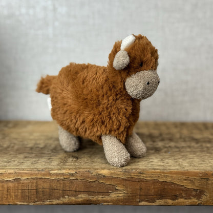 Jellycat Farm Friends Highland Cow - Miniature Highland Cow Soft Toy Beanie 5”