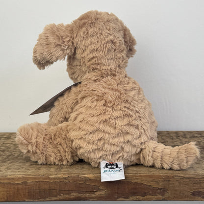 Jellycat Fuddlewuddle Puppy Medium - Light Brown Beige Dog (First Edition) 8"