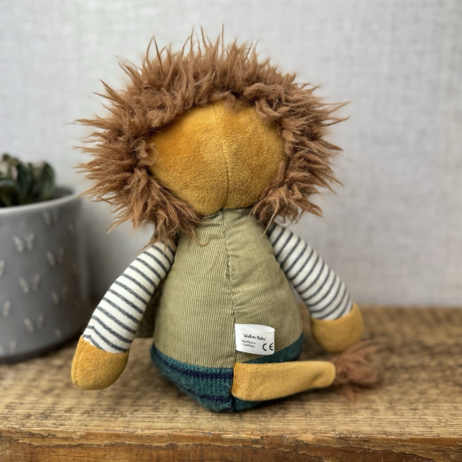 Walton & Co Lion Soft Toy Beanie - Scandi Style Lion In Waistcoat Cute Retired