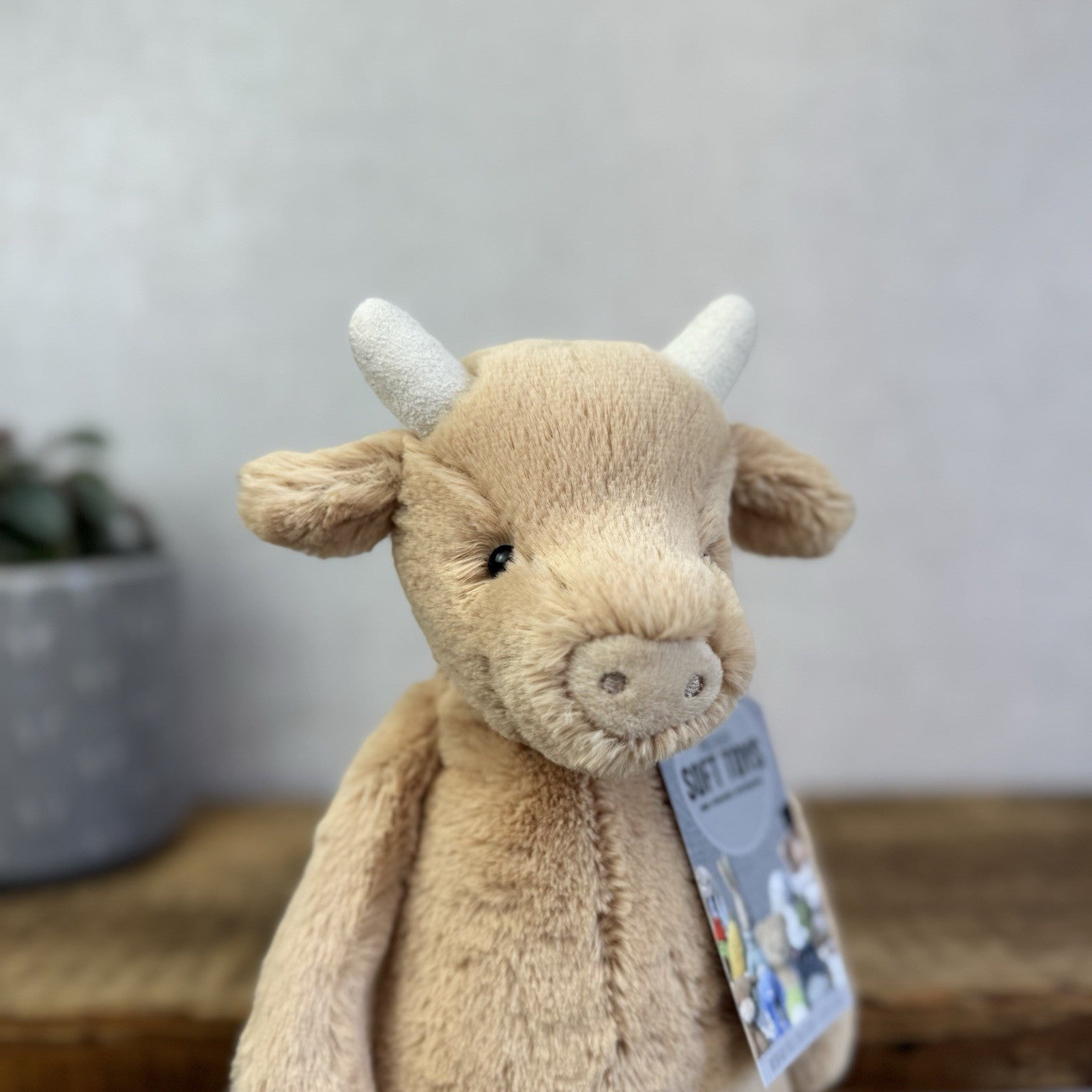 Jellycat Bashful Cow - Tan Golden Brown Cow Medium Soft Toy Retired 12"