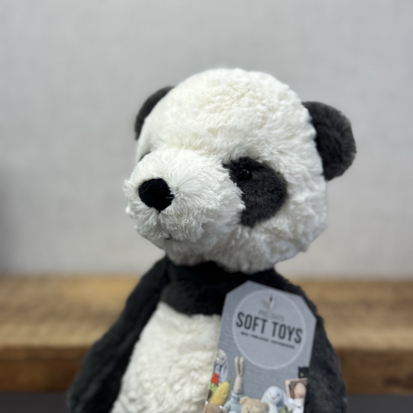 Jellycat Tuffet Panda - Panda Textured Beanie Plush Wild Animal Retired 12" (#2)