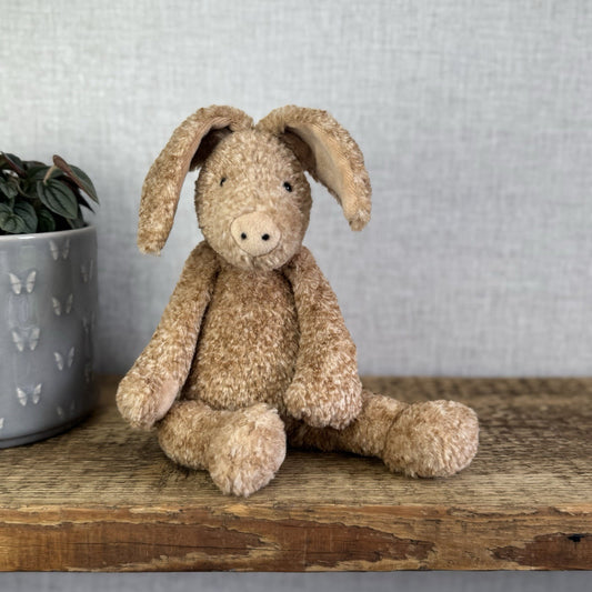 Jellycat Alan Aardvark - Orange/Brown Mix Aardvark Beanie Plush Retired 12"