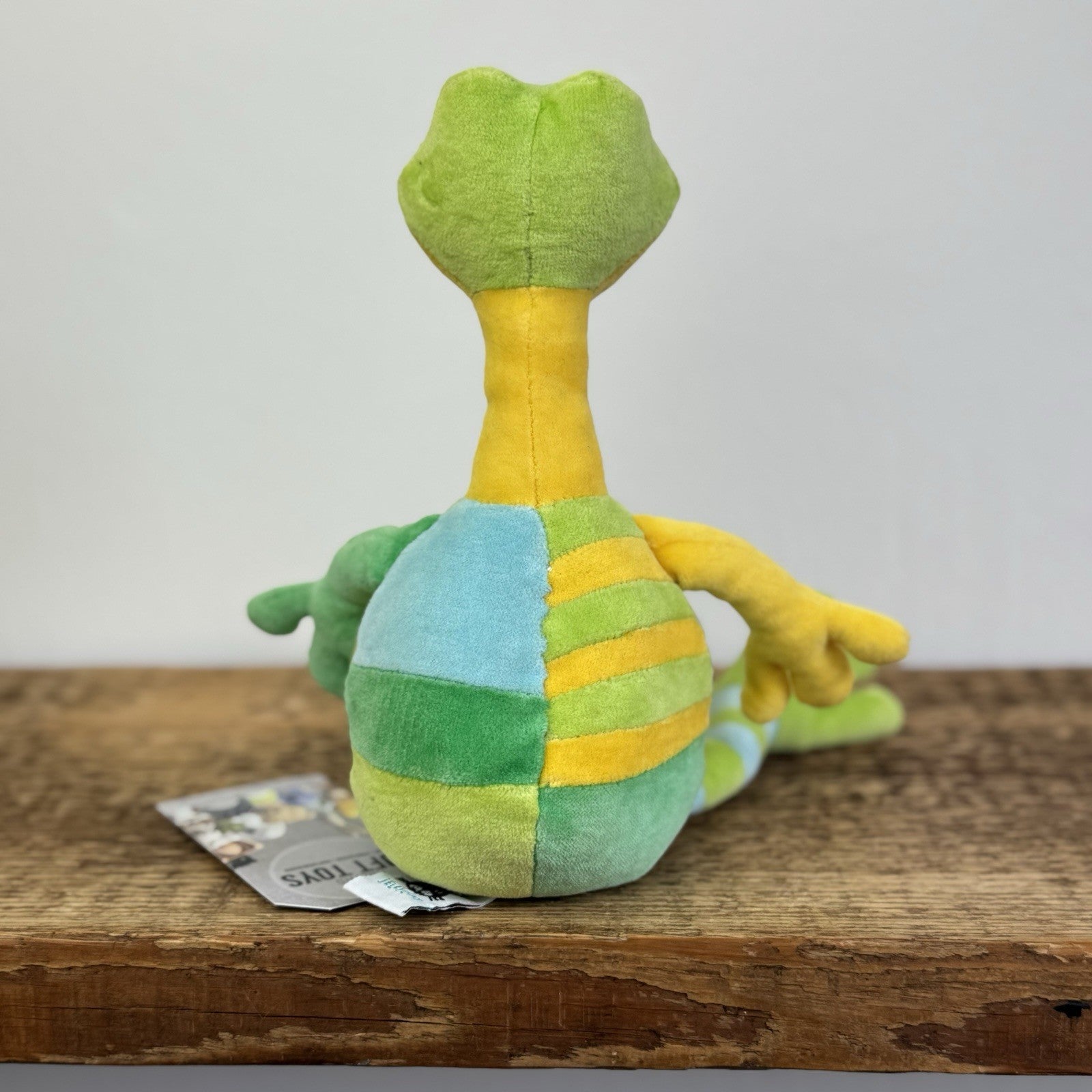 Jellycat Leggy Frog - Green Vintage Patchwork Soft Toy Rare 12"