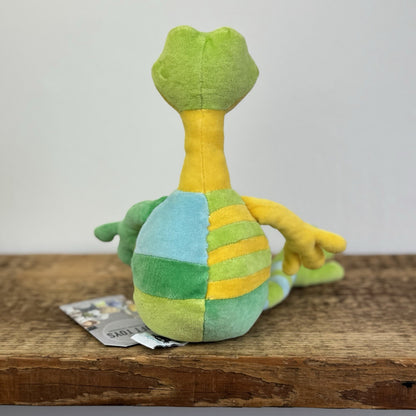 Jellycat Leggy Frog - Green Vintage Patchwork Soft Toy Rare 12"