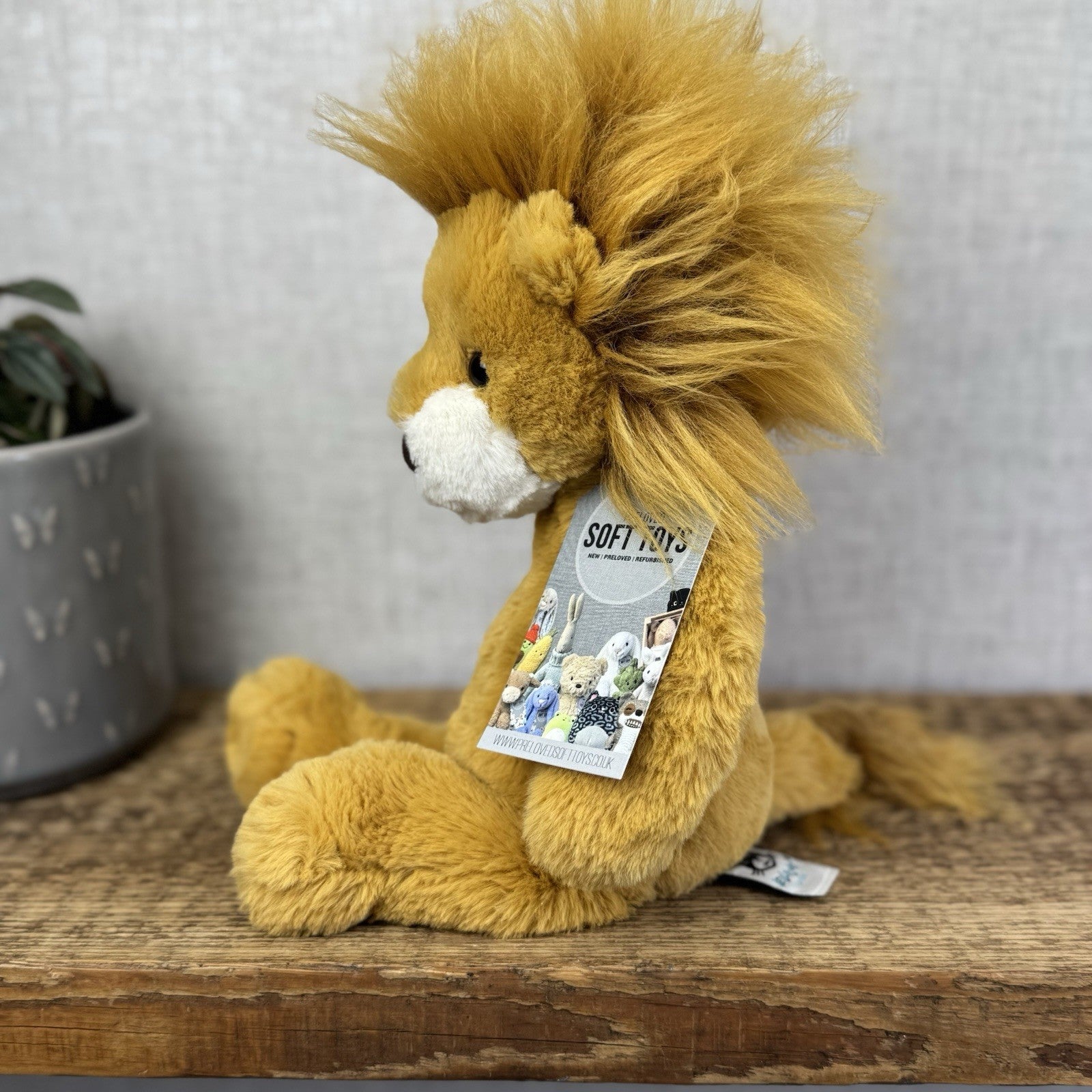 Jellycat Wumper Lion - Super Soft Yellow Floppy Lion Soft Toy Retired Rare 14"