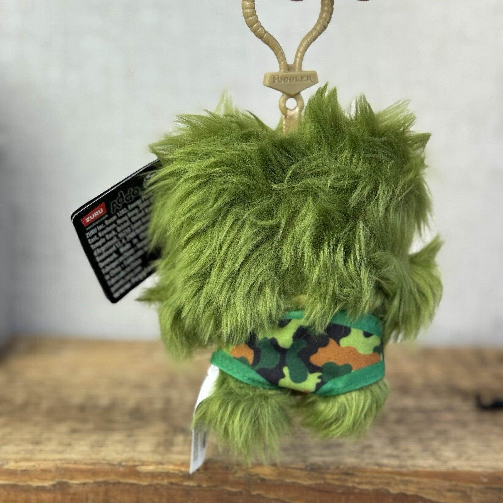 Fuggler Keyring Plush Bag Clip Toy - Mini Underoo Mcgoo Green Series 4 NWT