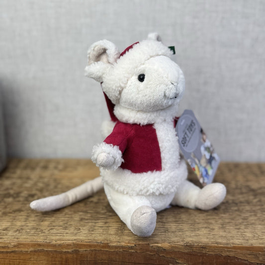 Jellycat Merry Mouse - Mouse In Santa Outfit Retired Christmas Mouse 8"